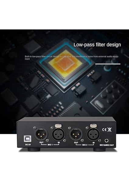 USB Çift Karışık Çıkış Phantom Güç Kaynağı Siyah 48 V Kondenser Mikrofonlar Müzik Kayıt Ekipmanları Için indirimleri
