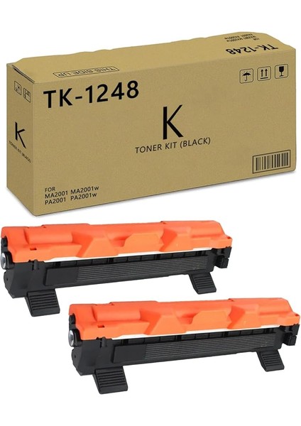 Kyocera Tk 1248 TK1248 ile Uyumlu Kyocera MA2001 MA2001W PA2001W Yazıcı Için (2 Siyah)
