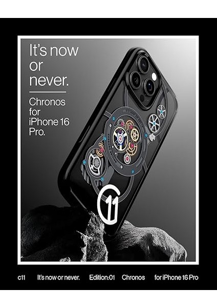iPhone 16 Pro ile Uyumlu Ince Magsafe Kılıf Ultra Hybrid T Force Kamera Butonu Sararma Karşıtı Duraclear Hava Kanalı Teknolojisi Askeri Sınıf Koruma C11 Chronos Tasarım Kapak - ACS09193 fiyatları