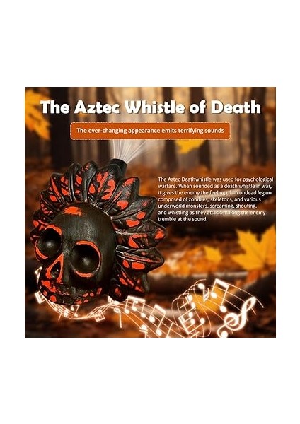 Death Düdüğü, Ölüm Düdüğü, Otantik Insan Ölüm Düdüğü, 125+ Desibelde En Yüksek Sesli Çığlık Düdüğü, Çığlık Atan Aztek Savaş Düdüğü (B) modelleri