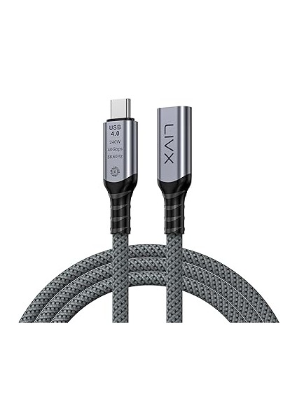 Type C To Type C Usb4.0 240W 40GBPS 8k60hZ Uzatma Kablosu 1 Metre Lcu fiyatları