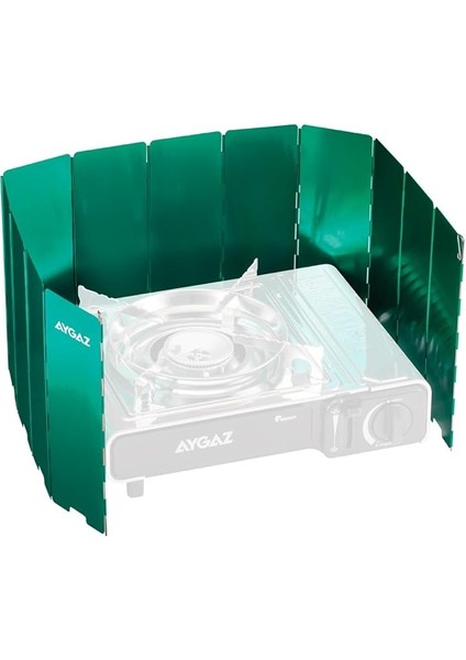 Katlanabilir Rüzgar Koruması, Kamp Malzemeleri, Kamp Ocağı Rüzgarlık, 30 Cm, 12 Alüminyum Plaka, Taşınabilir, Saklama Çantası Dahil, Yeşil