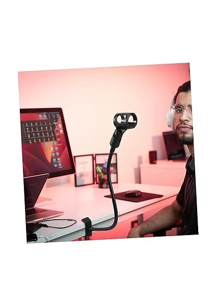 Erkek ve Kız Podcast Kaydı Için Masa Kelepçeli Ayarlanabilir Mikrofon Standı fırsatları