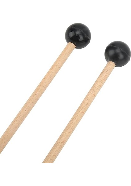 Veiyi 1 Çift Ksilofon Tokmak, Masif Ahşap Kauçuk Dil Tamburu, Büyük 24,5 Cm/9,65 Inç Bagetler, Çocuklar Ses Iyileştirme, Meditasyon Için Kullanılabilir fırsatları