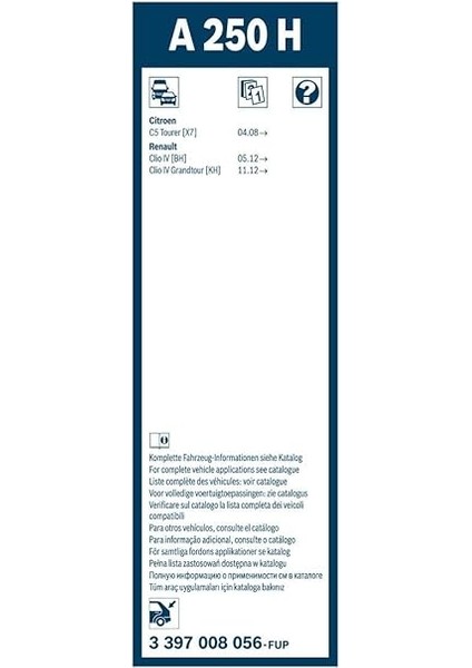 Arka Cam Sileceği - [250 Mm] Renault Clio Iv (2012-2021) [bh] #A250H fırsatları