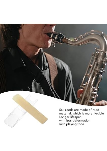 10PCS Profesyonel Alto Sax Reeds Elastikiyet ve Istikrar Klasik Caz Için Zengin Tonu ile Alto Saksafon Sazları (Güç 3.0) modelleri