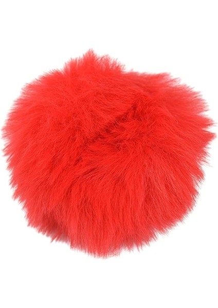 Mikrofon Rüzgarlığı Tüylü Rüzgar Mikrofonu Klipsli Mikrofon Için Muff Kırmızı