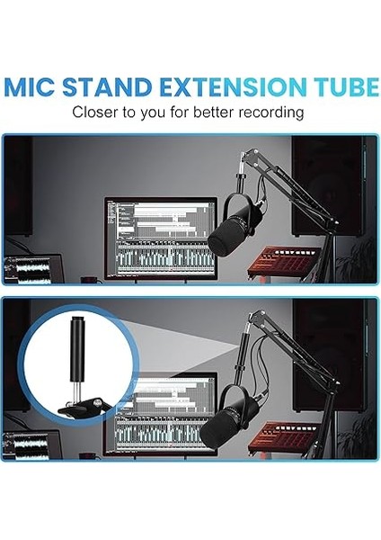 Mikrofon Standı Uzatma, 5/8 "dişi 5/8" Erkek Mikrofon Uzatma Tüpü Masa Standları Için Tarafından (3.1 Inç) 2 Adet fiyatları