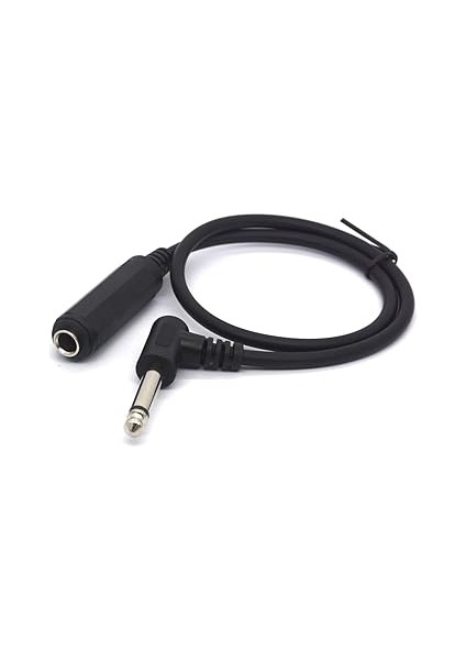 Sağ Açı 6.35 Erkek Kadın 1/4 Stereo Trs Kulaklık Uzatma Kablosu Gitar Amp Sentez Amplifikatör Hoparlör Piyano fırsatları