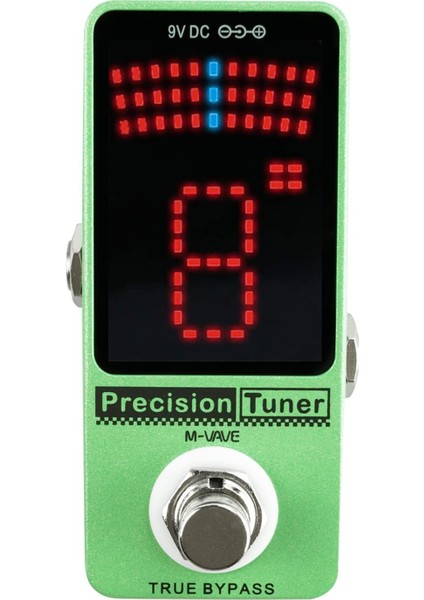 Kromatik Gitar Bas Için Gerçek Bypass Özellikli Hassas Tuner Pedal LED Ekran