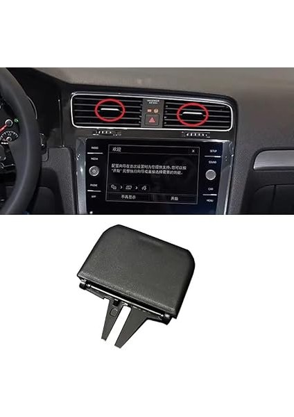 Golf 7 ve Golf 7.5 Ile Uyumlu Ön Göğüs Klima Havalandırma Izgarası Yönlendirme Klipsi. Yönlendirme Düğmesi. 5G1819703 / 5G1819704 / 5G1819728 modelleri