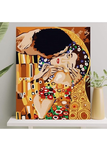 Boyama Tuval Seti Fırça Boya Dahil (Çıtalı) 40X50 cm - Kiss