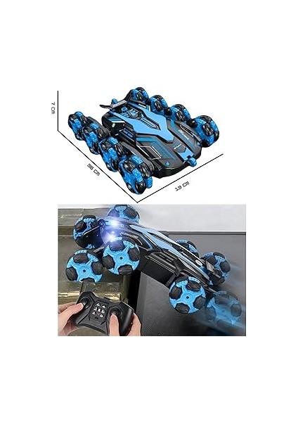 Oyuncak 2.4 Ghz Uzaktan Kumandalı Full Fonksiyon Drift Atan 8 Teker Buharlı Akrobat Araba (Kırmızı ve Mavi Iki Renk Seçeneği) (Mavi) fırsatları