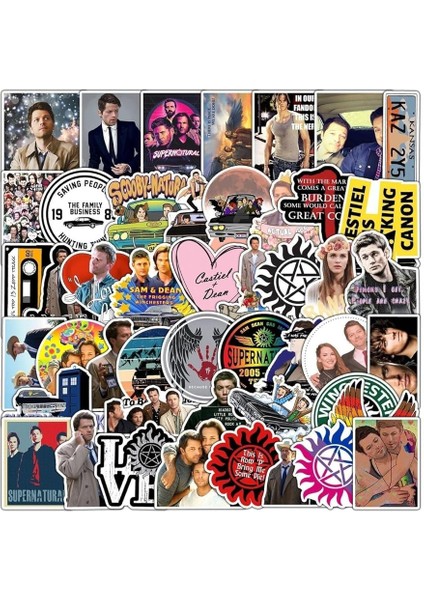 Major Selection Supernatural Dizisi Seri 1 Macbook Notebook Tablet Telefon Ajanda Laptop Defter Sticker Seti