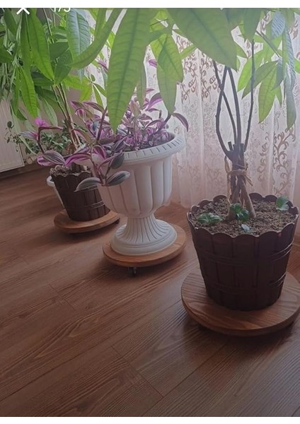Mobilya Ahşap Ahşap Tüp Damacana Saksı Altlığı