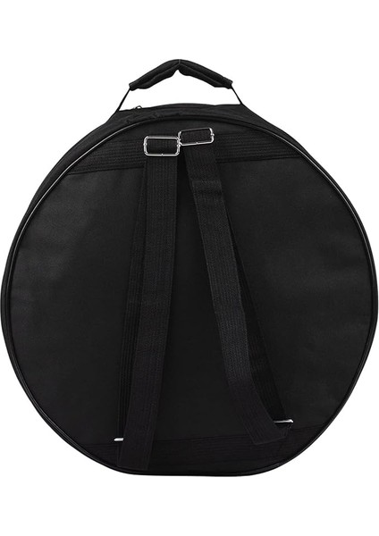 Trampet Sırt Çantası Kılıfı, Omuz Kayışı Naylon Kumaş ile 14 Inç Tambur Çantası, Drum Sticks Için Dış Cepler Müzik Kitabı Koruyucu Uygun Taşıma (Black)