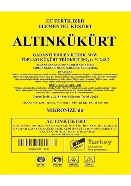 Toz Kükürt 5kg modelleri