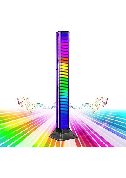 3D LED Bar Işığı: Müzikle Senkronize Edilir, Kademeler Için Birden Fazla Işık Deseni Gösterir, Parti ve Oyun Için Uygundur, USB ile Şarj Edilebilir Pil, Çok Hafif ve Taşınabilir, Rgb Renkler