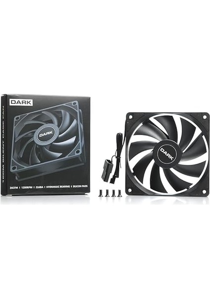 120MM 36 Cfm 1200 Rpm Siyah Kasa Fanı (DKCCF123R) modelleri