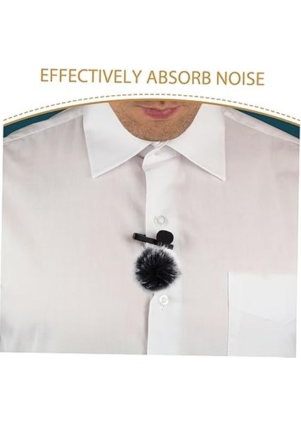 2 Adet Mikrofon Yaka Deadcat Rüzgarlığı: Yaka Mikrofon Rüzgarlığı Muff Tüylü Rüzgarlık Açık Hava Mini Klipsli Lavalier Mikrofonlar Için modelleri