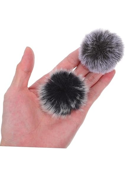 2 Adet Mikrofon Yaka Deadcat Rüzgarlığı: Yaka Mikrofon Rüzgarlığı Muff Tüylü Rüzgarlık Açık Hava Mini Klipsli Lavalier Mikrofonlar Için fırsatları