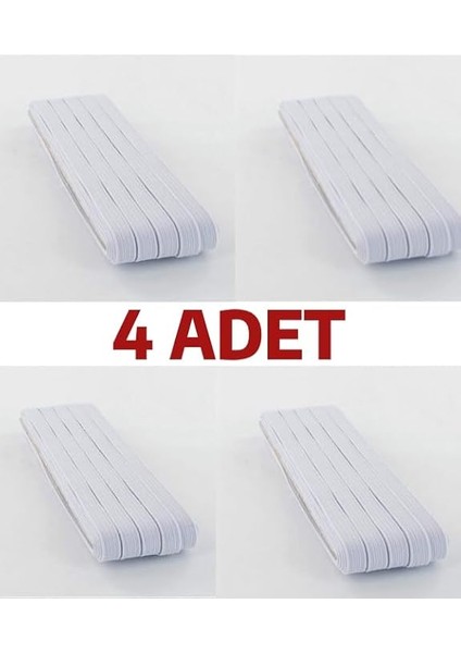 4 Adet 0.80 cm Beyaz Bel Paça Don Lastiği Geniş Yassı Lastik 40 Metre fiyatları