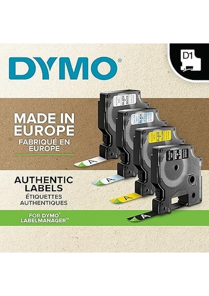 S0720500, D1 Yedek Şerit (12 mm x 7 Mt), Şeffaf/siyah (45010) modelleri