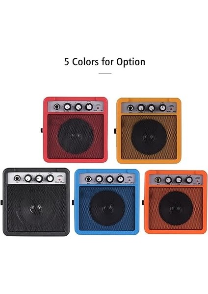 Mini Gitar Amfisi Amp Hoparlör, 3,5 mm ve 6,35 mm Girişli 1/4 Inç Çıkış, Ses Tonu Ayarını Overdrive'ı Destekler indirimleri