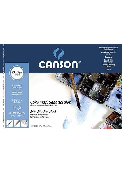 Fineface Çok Amaçli Resim Bloklari 200GR 35X50 15YP Spiralli Resim Defteri fiyatları