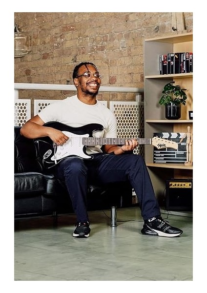 AGE-80BK Amfili Full Elektro Gitar Seti 4/4 Yetişkin 39 Inç White Black modelleri