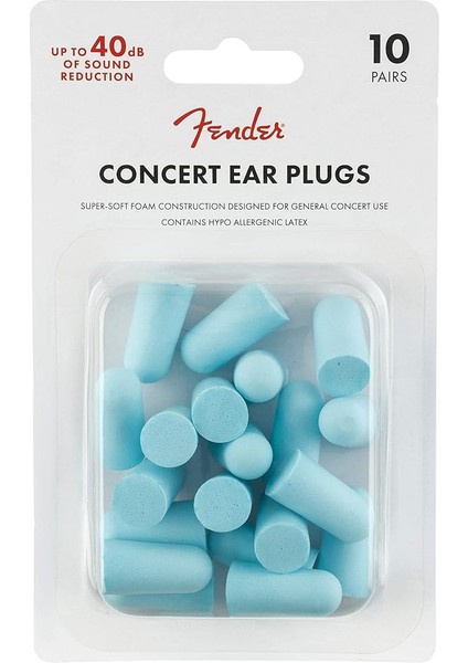 »concert Ear Plugs« Köpük Kulak Koruması - 32DB'YE Kadar - 10 Çift - Renk: Daphne Blue