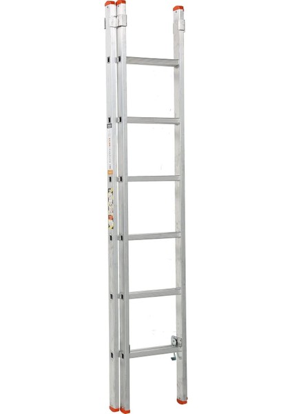 Endüstri 2 * 3 Metre Ptt Tipi Sürgülü Alüminyum Merdiven