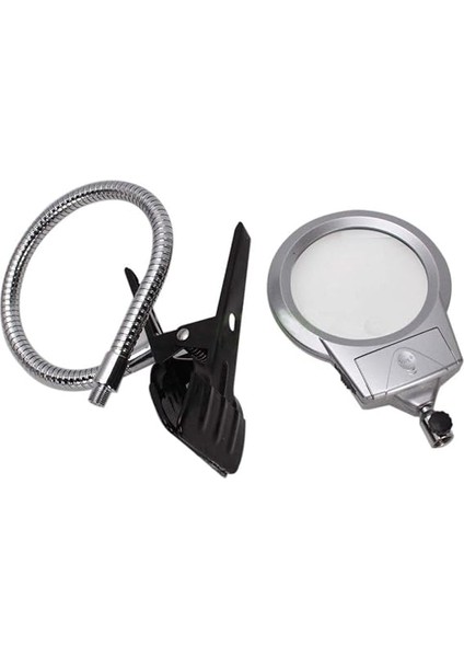 Masaüstü Mandallı Ledli Aydınlatma 5x Büyütme Büyüteç - Model No By7 modelleri