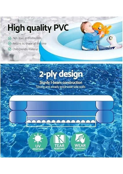 Jumbo Oval Renkli Havuz, Şişme Çocuk HAVUZU-54117 indirimleri