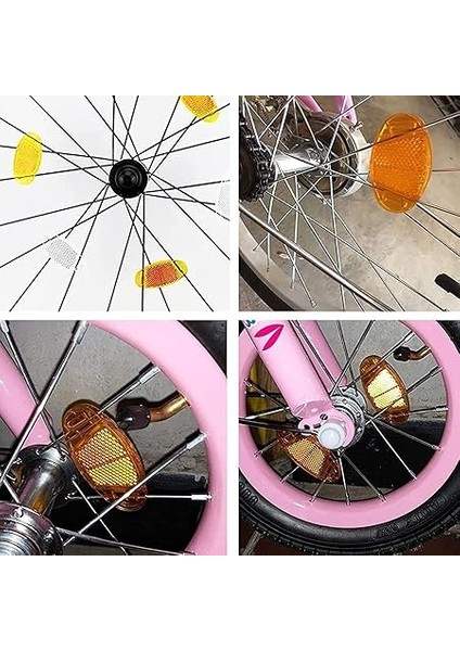 12 Adet Bisiklet Reflektörü, Bisiklet Reflektörleri, Ön ve Arka, Bisiklet Tekerlek Jant Reflektörleri, Ön ve Arka Reflektör Seti, Bisiklet Gidon Selesi, Tekerlekler Için Reflektörler indirimleri