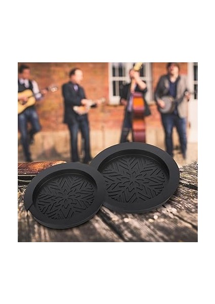 Gitar Ses Deliği Kapağı, Akustik Klasik Gitar Için Siyah Kauçuk Gitar Ses Deliği Kapak Bloğu 38''/39'' indirimleri