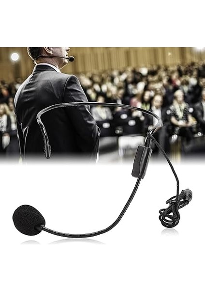 3 Adet 3.5 mm Vidalı Tapa Kablolu Kafa Kondenser Mikrofonlu Kulaklık Mikrofon Alışveriş Rehberi Için, Profesyonel Aksesuarlar fiyatları