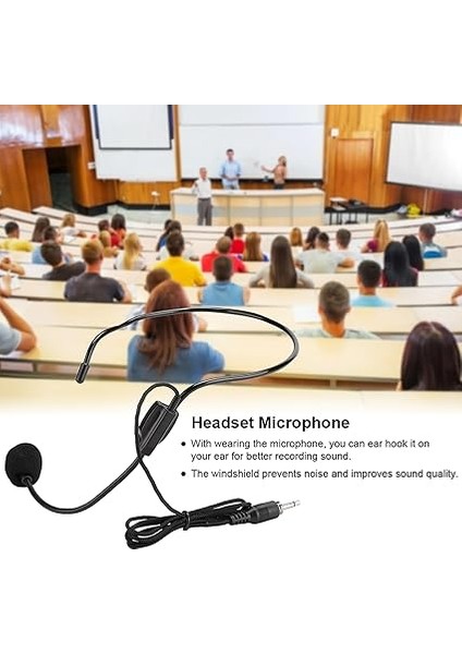 3 Adet 3.5 mm Vidalı Tapa Kablolu Kafa Kondenser Mikrofonlu Kulaklık Mikrofon Alışveriş Rehberi Için, Profesyonel Aksesuarlar fırsatları