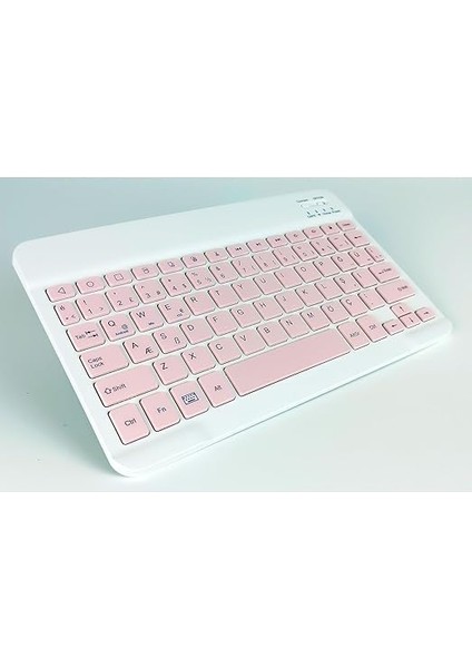 MT82 Kablosuz Bluetooth + USB Wifi Şarjlı Klavye Mouse Seti Ultra Ince Taşınabilir Türkçe Q Klavye (Pembe) fiyatları