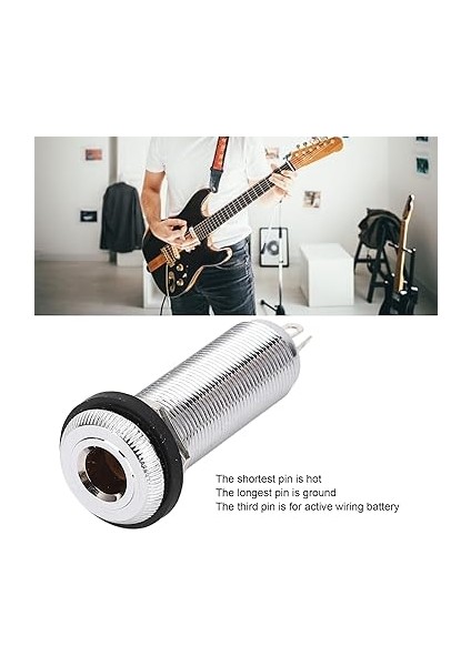 6.35MM Stereo Varil Jak Soketi 3 Pinli, Elektro Gitar Bas 1/4in Varil Jack Silindir Giriş Çıkış Jaklar Parçaları Aksesuarları fırsatları