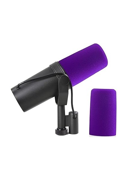 Shure SM7B Cam Için, Shure SM7DB Vokal Mikrofon Pop Filtre Rüzgar Köpük RK345 Yedek Pop Filtresi Mor Windsock Kapak fiyatları