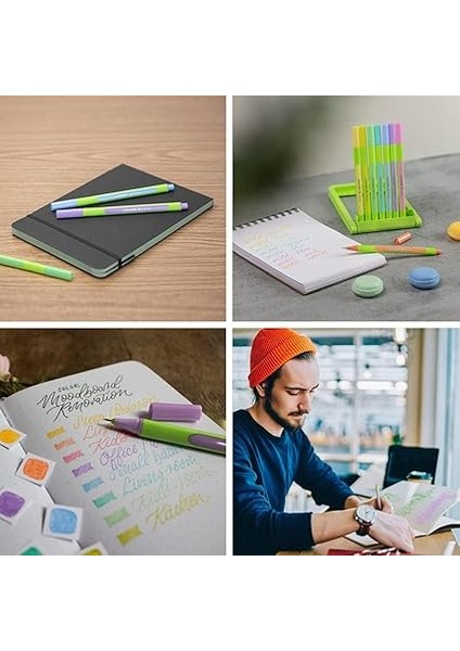 Line-Up Pastel Ince Uçlu Kalem (Çizgi Kalınlığı 0,4 Mm, Biyo Bazlı Plastik, Mavi Melek ile Ödüllendirilmiştir) 3 Adet, Çeşitli modelleri