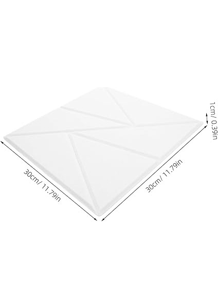 12 Adet Ses Geçirmez Duvar Emici Panel Akustik Paneller Dekoratif Ses Yalıtımı Akustik Dekoratif Duvar Panelleri Ses Yalıtımı Panelleri Beyaz Polyester fiyatları