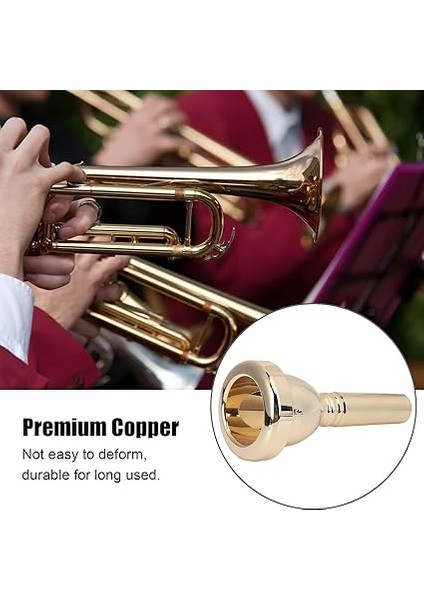12.7mm 5g Trombon Ağızlık Euphonium Ağız Parçası Küçük Şaft Gümüş Kaplama Pirinç Ağızlık Tenor Trombon Için Premium Ses Kalitesi Hafif Tasarım (Gold) modelleri
