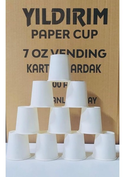 Oz Baskısız Karton Bardak (2500 Adet)