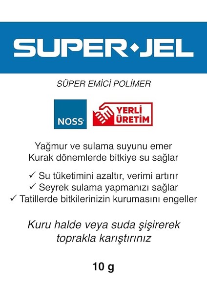 Süper Emici Polimer (1, 10 Gram) modelleri