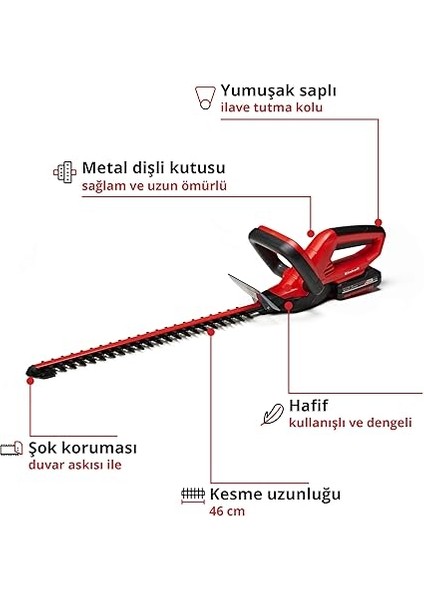 Ge-Ch 1846 Li Kit (1x2,0 Ah), Akülü Çit Budama modelleri