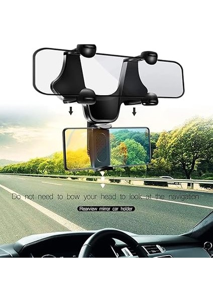 Araç Dikiz Aynası U203 Universal 4.0-6.2 Inch Telefon Tutucu modelleri