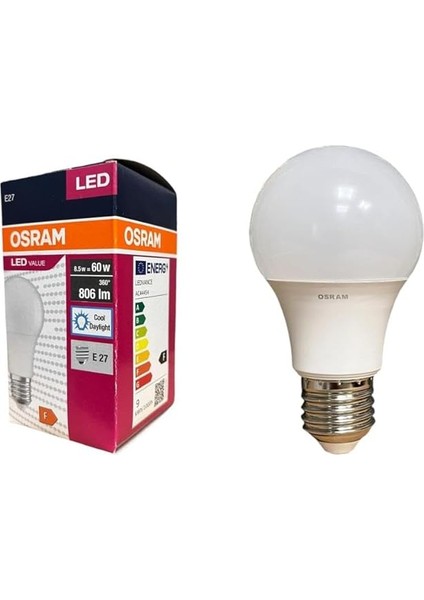 8.5 Watt LED Ampul 6500K Beyaz E27-10 Adet fiyatları