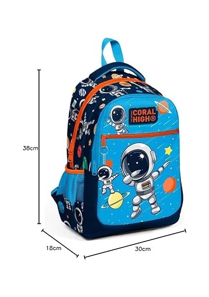High Üç Gözlü Erkek Çocuk Ilk ve Orta Okul Çantası - Lacivert Mavi Astronot indirimleri